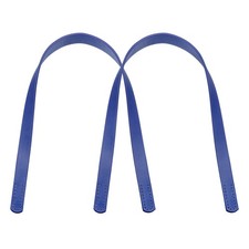 Leather Bag Handle, 2Pcs 23.6" l 1/16" W Leather Purse Strap, Blue