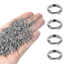 300 Pcs 6mm Tiny Split Rings Split Jump Rings for Necklaces Bracelets Earrings