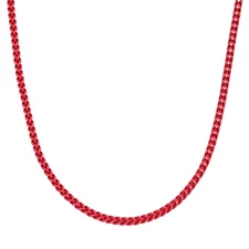 Thick Franco Red Cuban Link Chain Necklace for Men Stylish Fashion Jewelry 22in