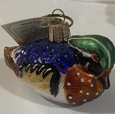 Old World Christmas "Wood Duck Glass Christmas Ornament 2004
