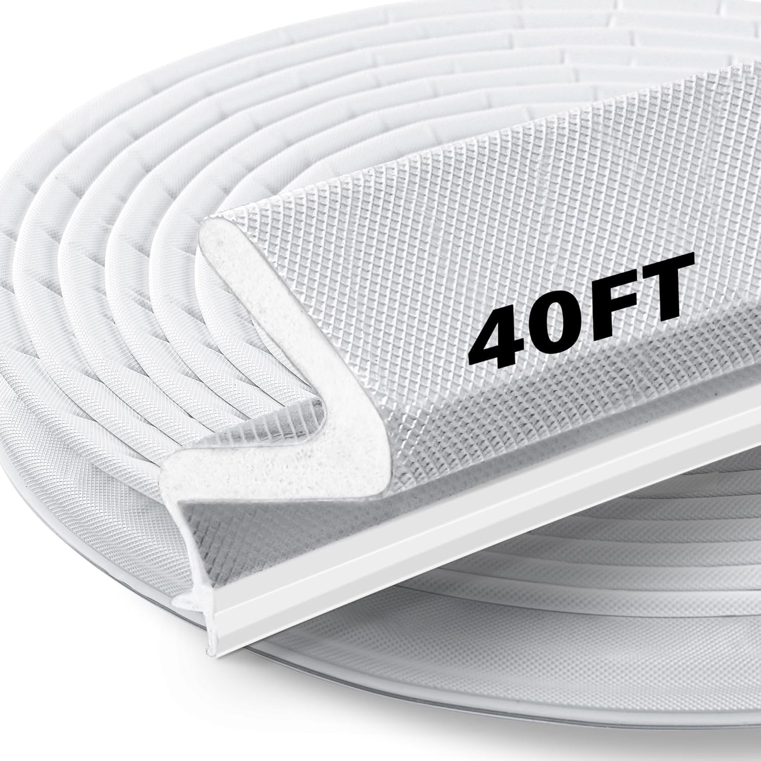 40FT Weather Stripping Door Seal Strip – Soundproof Door Frame Seal for Large 