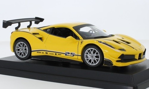 Bburago BBU18-26307 1/24 Ferrari 488 Challenge #25 Yellow New Diecast Car