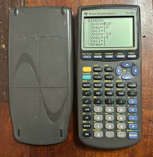 Texas Instruments TI-83 Graphing Calculator With Cover Tested & Working