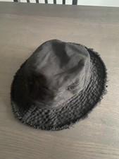 Cappello a secchiello Zara uomo nero oversize pescatore, festival, rave dance, sole XL/L