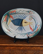 Luis Soares Ceramicarte Portugal 1996 Studiokeramik Fischplatte 38 cm