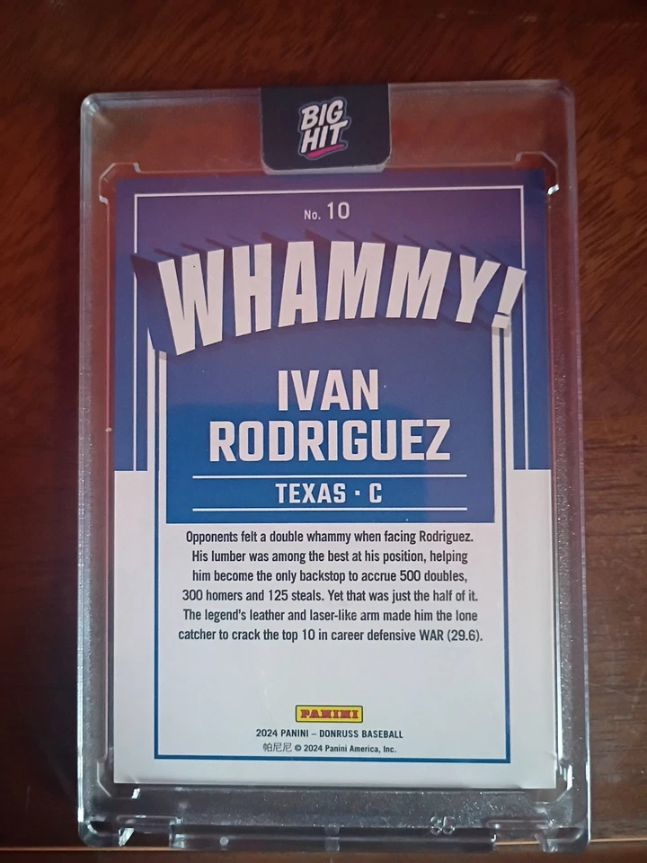 2024 Panini Donruss Whammy! Iván Rodriguez #10 Foto 2 de 2