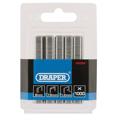 Draper Schwerlast Heftklammern für Tacker Tacker 8 mm 1000 Stück Zubehör
