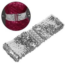 Elastic Belts for Women Stretch Formal Dress Sequin Waist Clothing Accessory