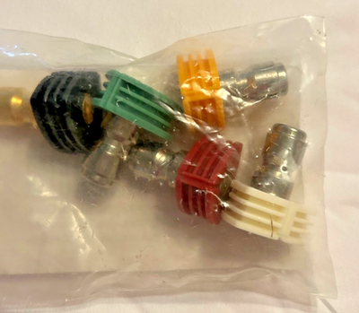 #ad Pressure Washer Spray Nozzle 5 Pack Quick Connect Male Size 4.0 New In Package $18.99