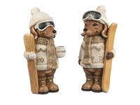 Formano Dekofigur-Set Dackel Ski 703897 Handbemalt 45 Cm