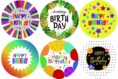 Harnel Brand Assorted 18'' Birthday Mylar Balloons - Pack of 100