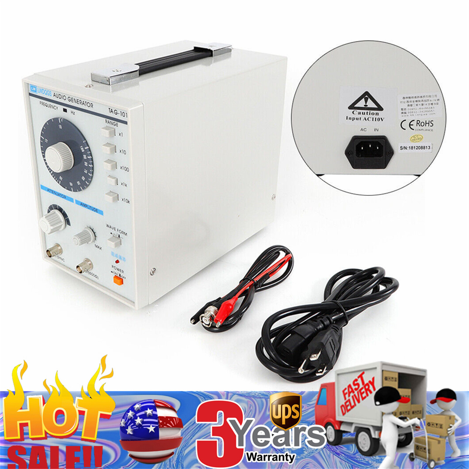 Low Frequency Signal Generator 10Hz-1MHz Audio Signal Source