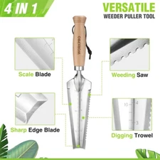 WORKPRO Garden Trowel Multi-Use Flat Garden Trowel for Planting with Wood Handle