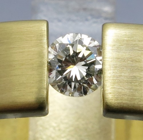 DISEÑO MADURO - ANILLO TENSOR BRILLANTE MÁS FINO - ORO AMARILLO 585 - ORFEBRE PROPIO - Imagen 10 de 11