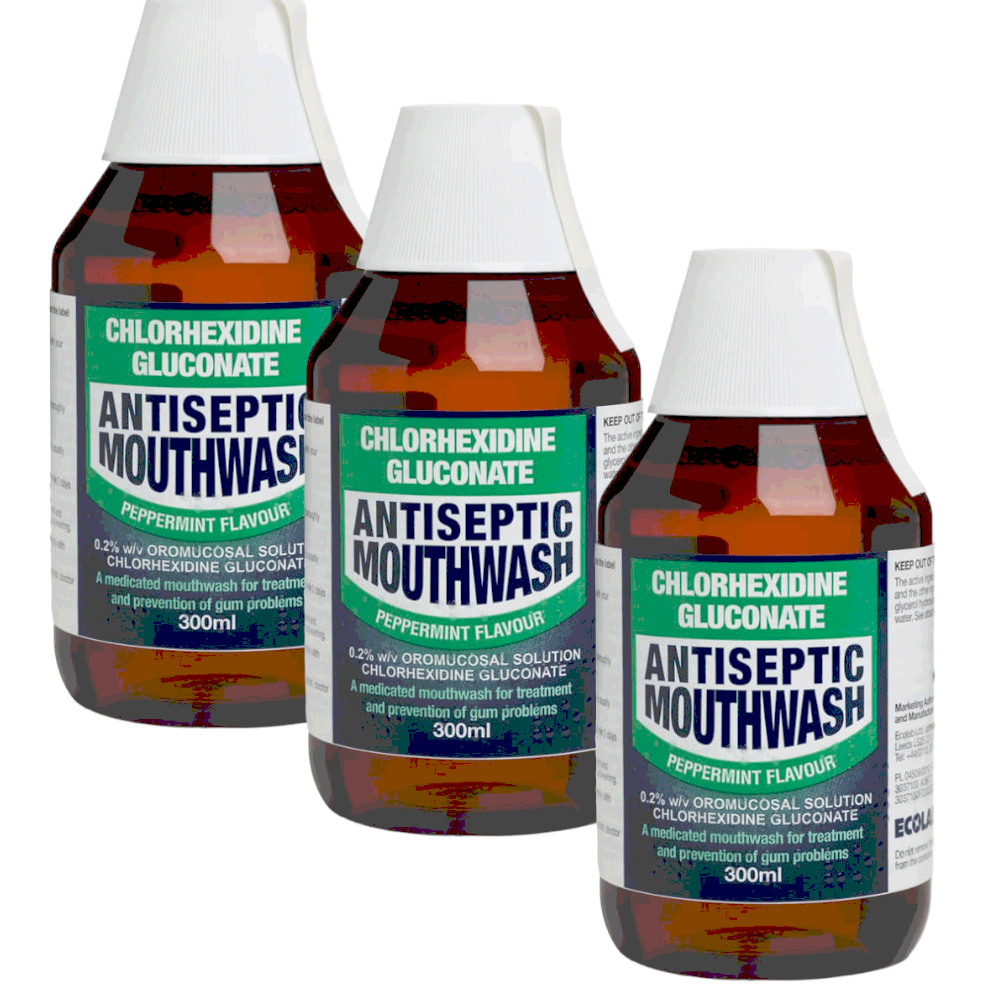 3 X Ecolab Antiseptic Mouthwash Peppermint Flavour 900ml eBay