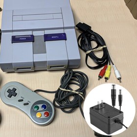 Audio AV RCA Cable AC Power Supply Adapter Cord For Super Nintendo SNES Game