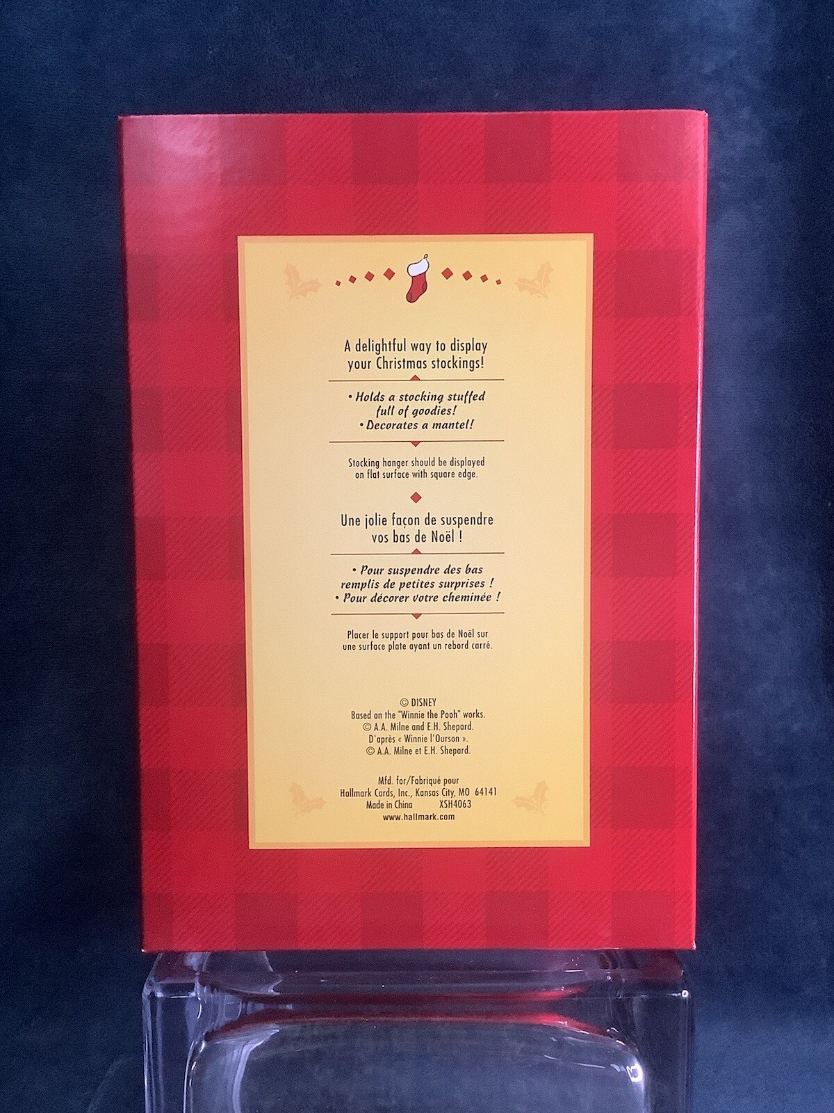 Winnie the Pooh Christmas “Stocking Hanger” Hallmark Disney Honey Pot