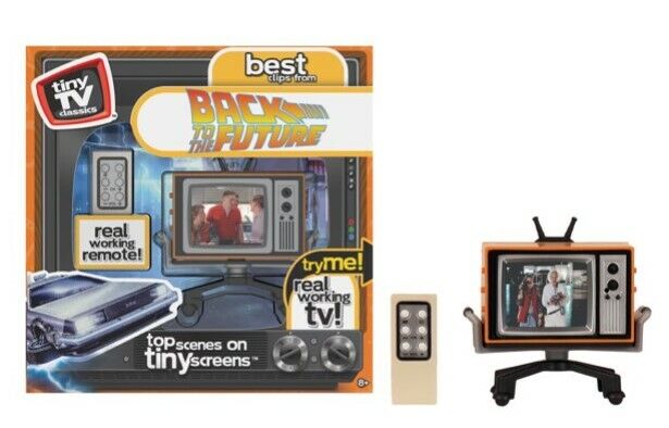Tiny TV Classics Back To The Future Real Working Mini Television - NEW -