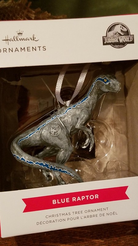 Hallmark Ornament  Red Box  ~  BLUE RAPTOR  -  JURASSIC WORLD