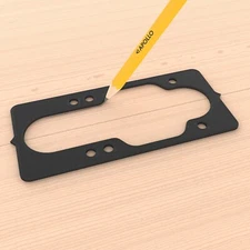 Skateboard Longboard Drop Through Truck Mount Hole Template / Jig for Cutout