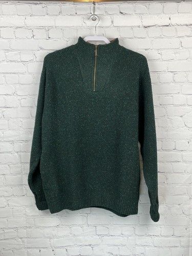 Orvis Mens Green Wool Blend Pullover 