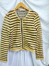 Womens Jaune Rouge Jacket Size Large Brown Beige Overwear 