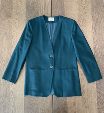 VTG PENDLETON Green Virgin Wool Blazer Women s Size 6 Lined 2 Button Made in USA