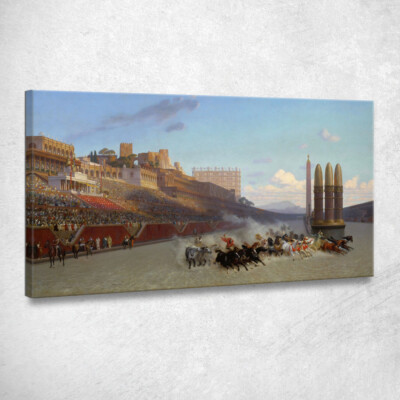 Corsa Delle Bighe Jean-Léon Gérôme, jlg35 quadro stampato su tela