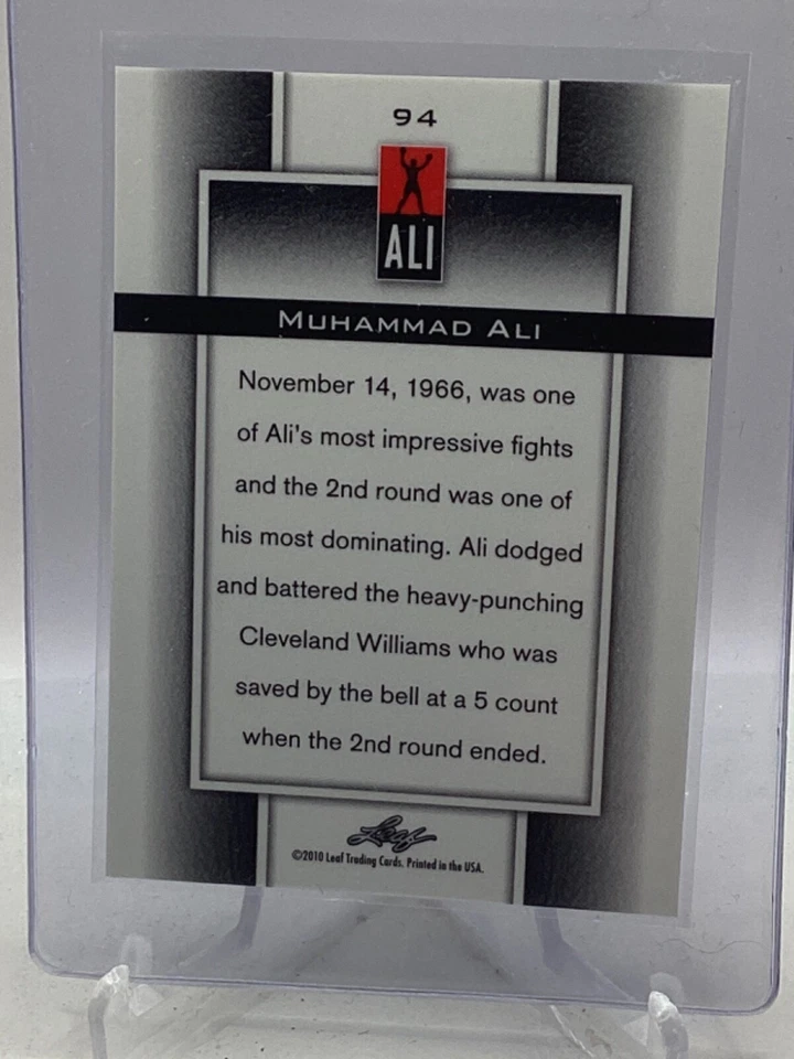 2010 Leaf Muhammad Ali Blue Prismatic /25 #94 - Image 2 of 2