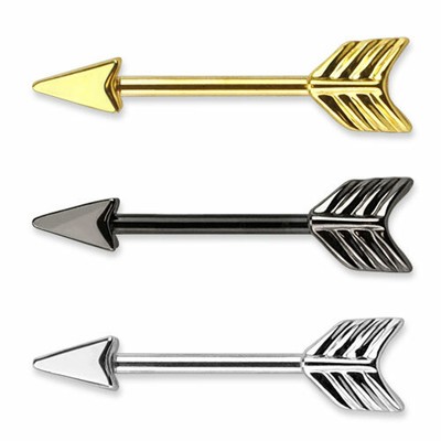 Brustwarzen Piercing Nippelpiercing Brustpiercing Pfeil Arrow Straight Barbell