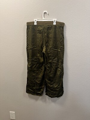 XCVI Skell Gaucho Pant XOLA RIBBED RAYON Soft Sheen Green Women's