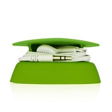 Tanglefree Earphone/earbud Case Compact Storage System Silicone lime Set Of 1