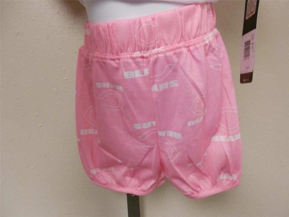 NEW Chicago Bears GIRLS TODDLERS 3T NFL Team Apparel 2 Piece Pajama Set - Image 2 of 4