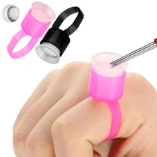 Tattoo Ink Pigment Ring Cup Cap With Sponge Microblading Eyebrow Tattoo Supplies