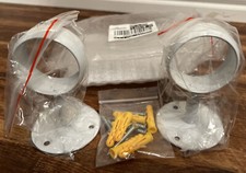 Rod Holder Curtain Shower Pipe Alise 2-Inch Flange Socket Ceiling Set NEW 2pc