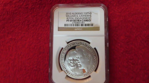 2019 Alderney Silver  Proof NGC pf69 Wedding Prince William and Catherine