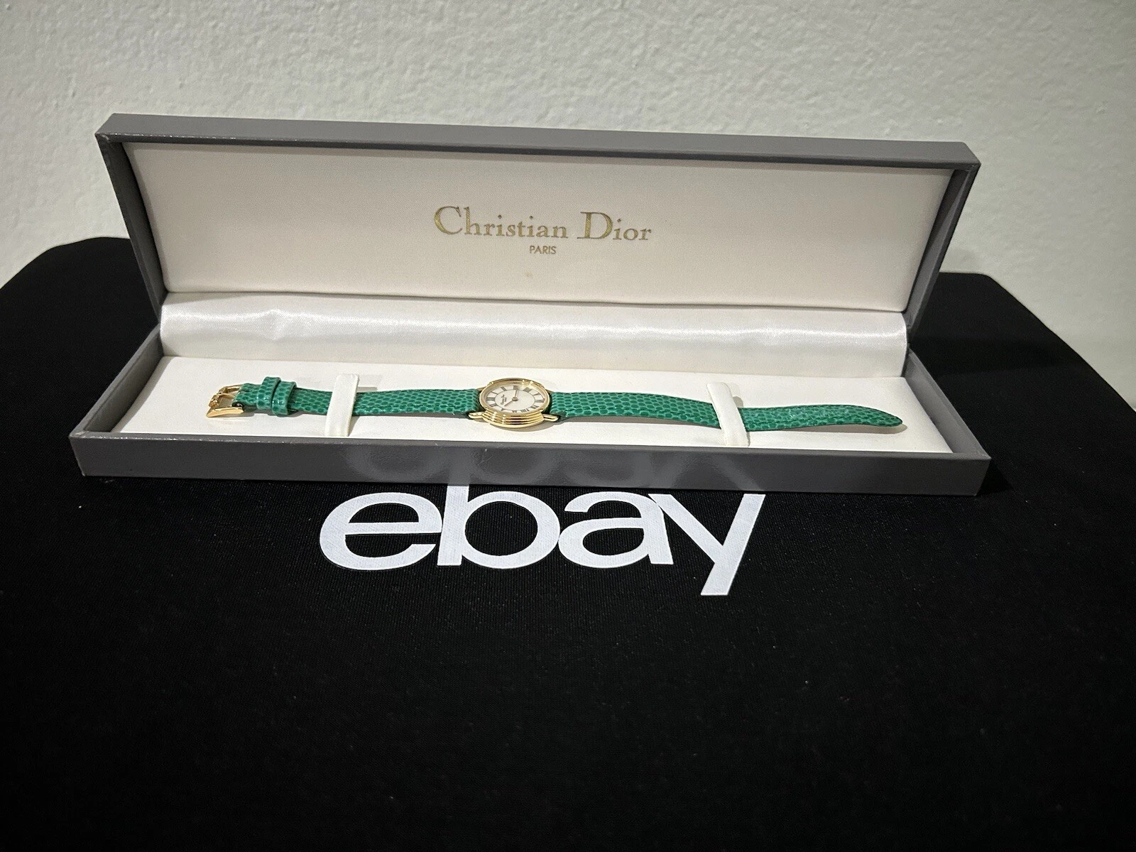 Montre Vintage Christian Dior vert émeraude 