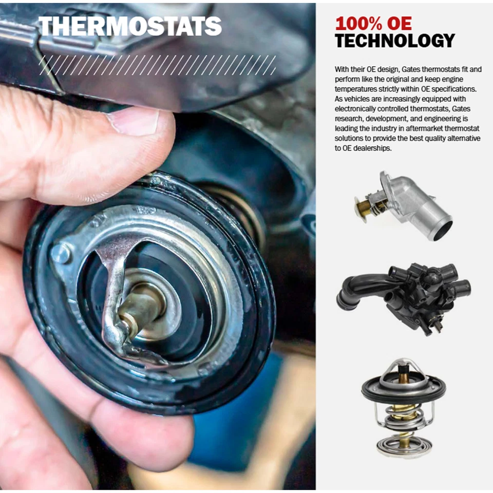 Termostato Gates Premium 180 grados desplazado reversa Poppet para Dodge, Mazda, Toyota Foto 2 de 4