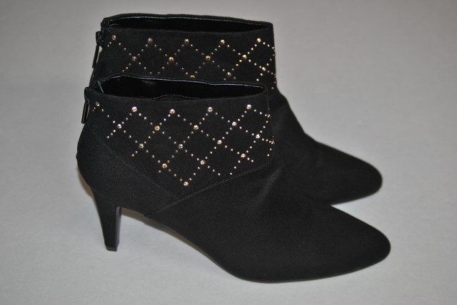 black and gold studded boots