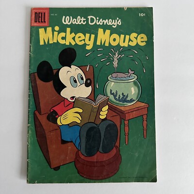 Mickey Mouse #45 Goofy #702 Dell Golden Age Comic Book 1956 Walt