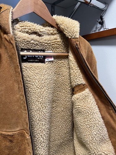 vintage schott suede hooded jacket - Picture 6 of 7
