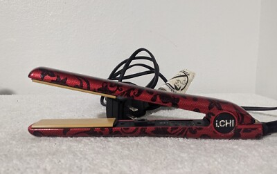 Farouk Systems i.CHI GF1413 Ceramic Hair Styling Flat Iron Red Roses Works 