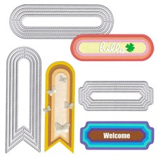 Frame Label Metal Cutting Dies Scrapbook Paper Card Template Embossing Stencils