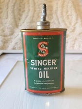 Vintage Singer Sewing Machine Oil Can Tin