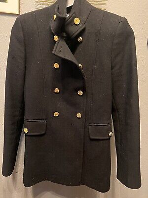 Zara Gold Button ITALIAN Wool Blend Double Breasted Coat Zara Gold Button ITALIAN Wool Blend Double Breasted Coat