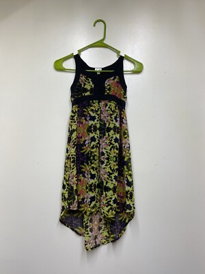 Disney D Signed Drop Back Dress Little Girl Size Small Floral Sleeveless A-Line