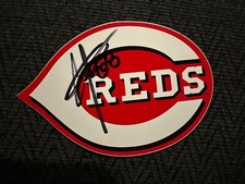 Carson Spiers Signed Cincinnati Reds Sticker Baseball card Autographed