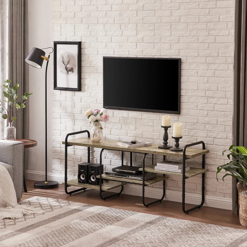 Подставка для телевизора 55 дюймов/63 дюйма/71 дюйма L стеллаж для развлекательного центра телевизор до 77 дюймов - Изображение 3 из 4