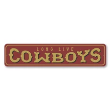 Long Live Cowboys, Horse Rider Sign, Old Western, Country Life, Barn Metal Sign