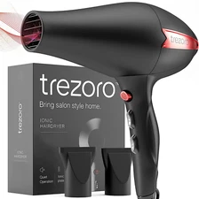 2200W Professional Lightweight Ionic Salon Hair Dryer with Volume Styling Nozzle